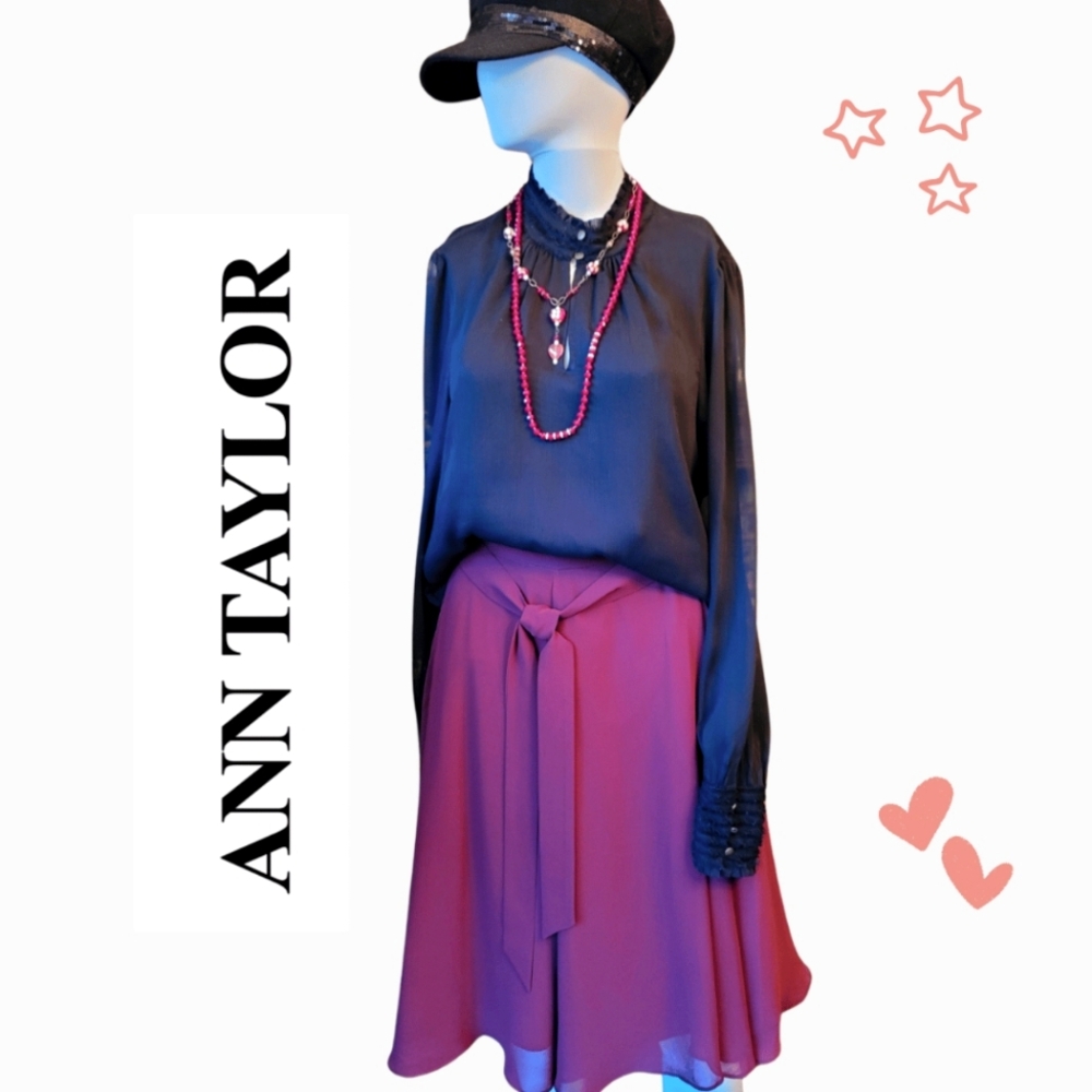 NWT Ann Taylor ALine Flowy Skirt Sz 12